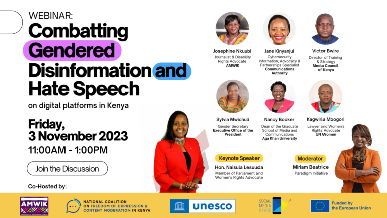 Uniting to Combat Digital Gendered Disinformation