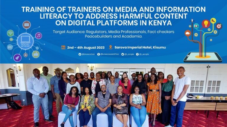 Kenyan Coalition Members trained on Media and Information Literacy for Digital Peace Building